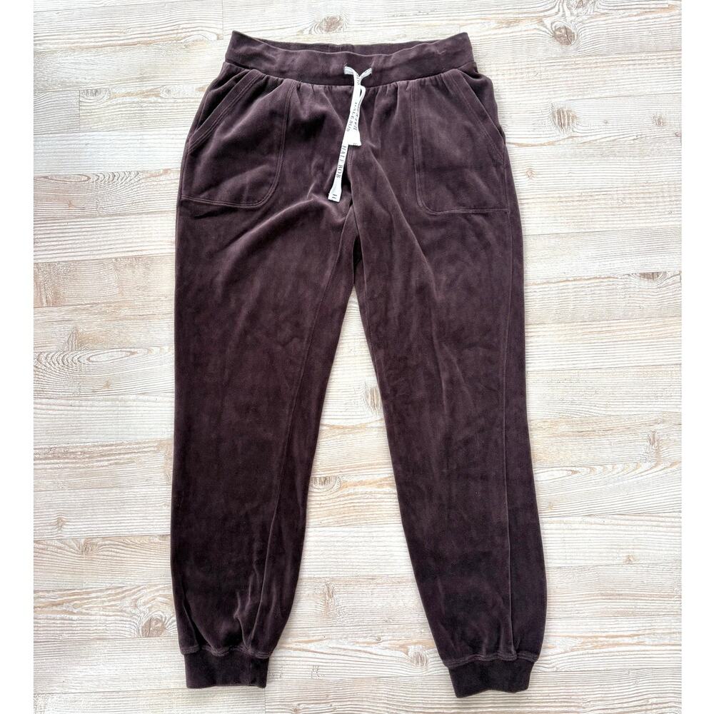 Hale Bob Low Rise Y2K Velour Joggers | Brown Size Medium - Picture 2 of 8